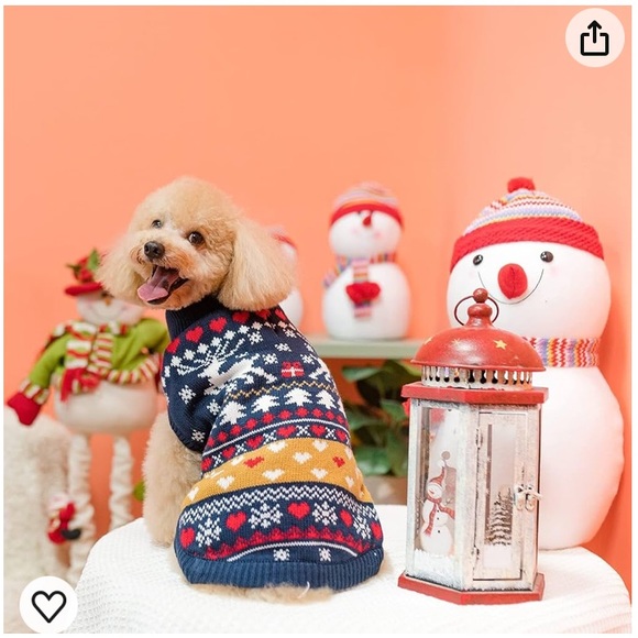 PUPTECK 🎁 Fair Isle Holiday Dog Sweater - Picture 2 of 15